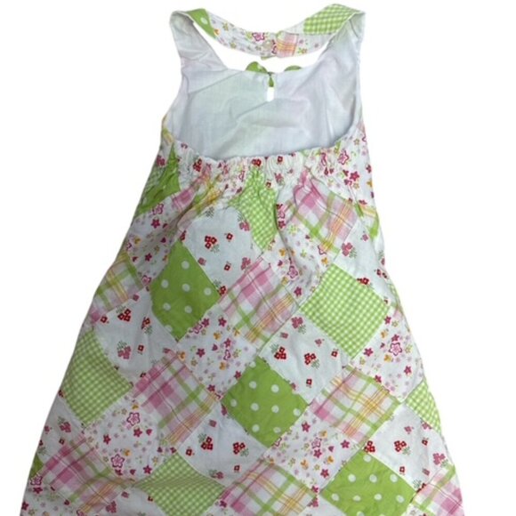 Iris & Ivy Patchwork Floral Sundress Little Girls Sz 4 Halter Top Easter Spring - Picture 2 of 7
